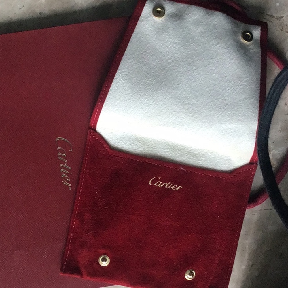 Cartier Luxurious Red and Cream pouch